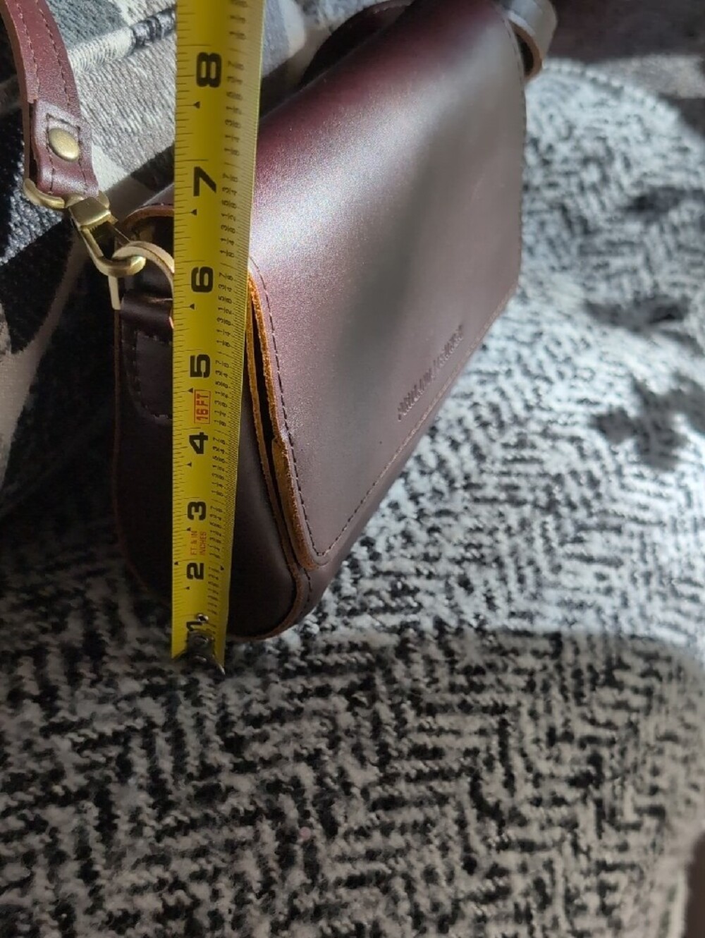 Portland Leather Grizzly Mini Metro Crossbody Bag NWOT - Picture 10 of 13